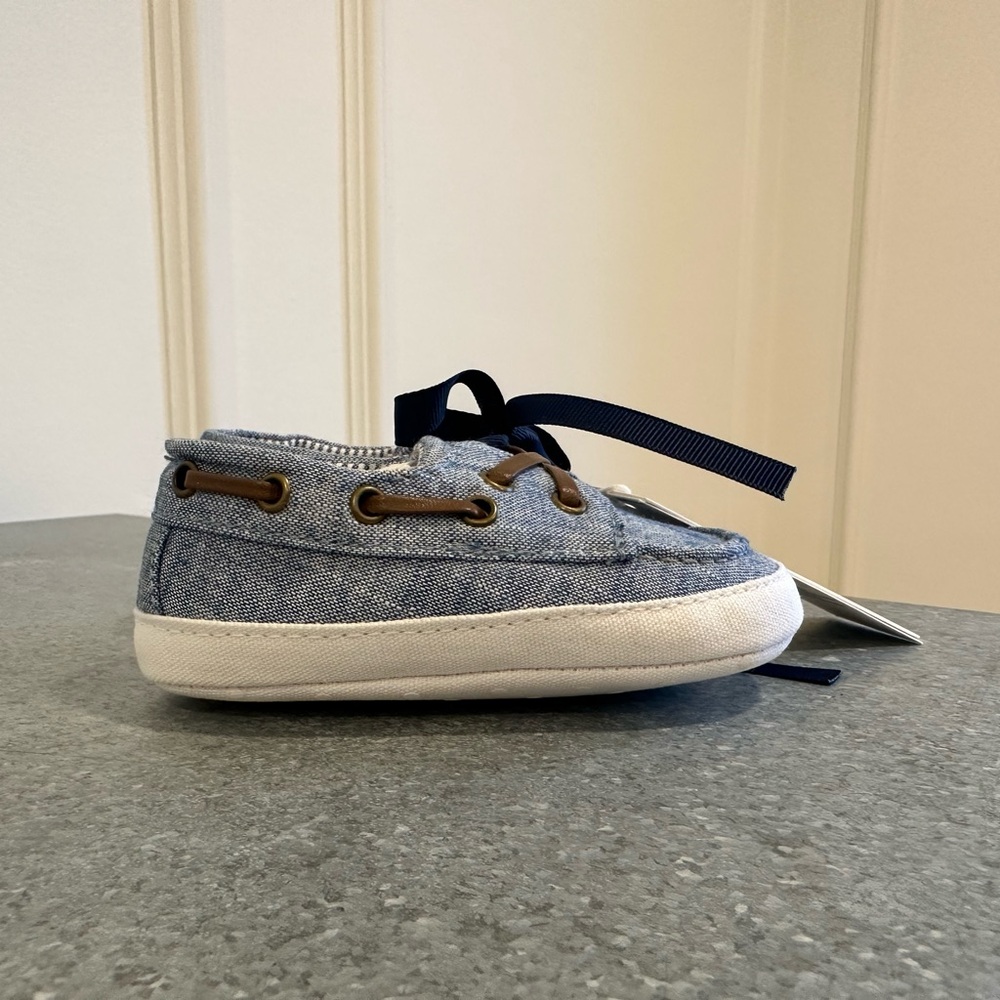 Janie and Jack Blue Canvas Kids Sneakers